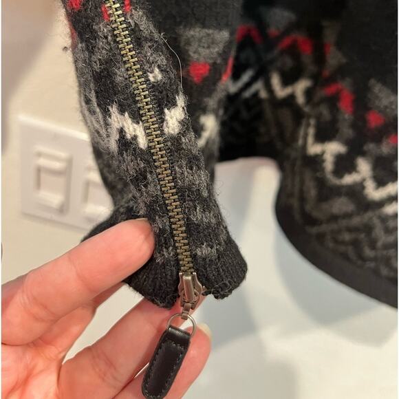 Frost Lamb Wool Size Small Winter Hoodie stripped sweater sweatshirt grandpacore - Picture 6 of 7